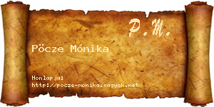 Pöcze Mónika névjegykártya